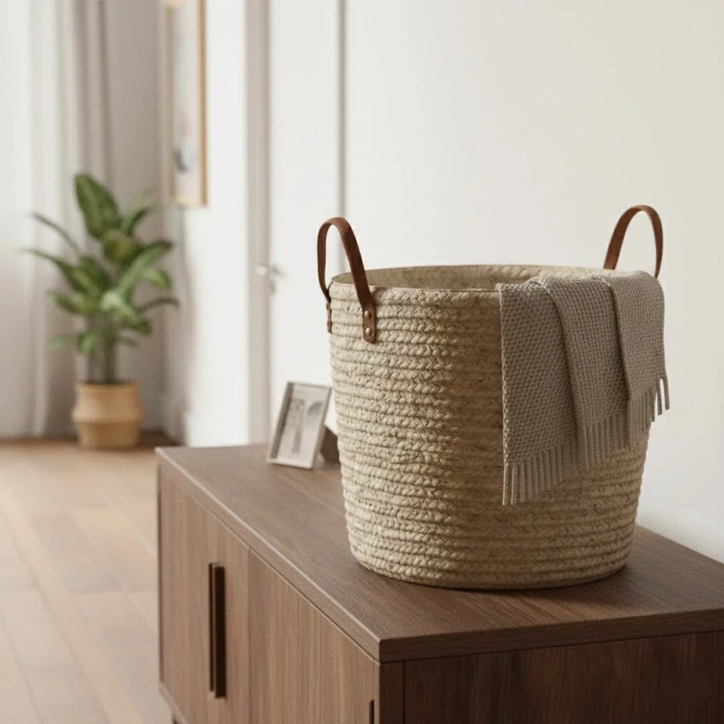 Dual laundry basket with two compartments